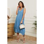 Αμάνικο λινό φόρεμα by COVER ME