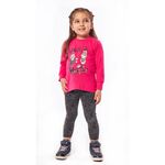 Σετ με κολαν για Κοριτσι σε φουξια χρωμα by Segreto fashion