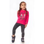 Σετ με κολαν για Κοριτσι σε φουξια χρωμα by Segreto fashion