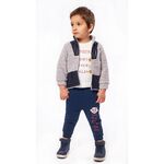 Σετ για αγορι 3 τεμαχια ζακετα μπλουζα και παντελονι "Hashtag" by Segreto fashion