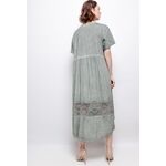 Βαμβακερό μίντι φόρεμα με κοντό μανίκι και δαντέλα by COVER ME