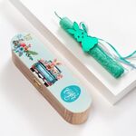 Πράσινη πασχαλινή λαμπάδα-κασετίνα by Events Boutique - Decorations and gifts