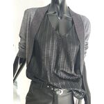 Vinyl knitted blouse by COVER ME