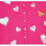 Μωβ ζακέτα με καρδούλες by Το μωρό