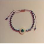 Χειροποίητο βραχιόλι με μάτι φιλντισι by By Elisabeth Hand made
