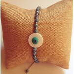 Χειροποίητο βραχιόλι με μάτι φιλντισι by By Elisabeth Hand made