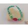 Ankle bracelet with shell and polymer gun by By Elisabeth Hand made
