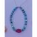 Ankle bracelet with shell and polymer gun by By Elisabeth Hand made